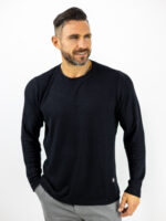 Μπλούζα Βάφλα Regular Fit Μαύρη