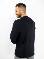 Μπλούζα Βάφλα Regular Fit Μαύρη