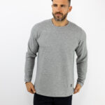 Μπλούζα Βάφλα Regular Fit Γκρί