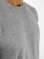 Μπλούζα Βάφλα Regular Fit Γκρί