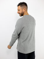 Μπλούζα Βάφλα Regular Fit Γκρί