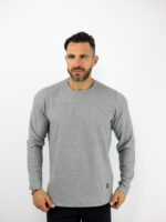 Μπλούζα Βάφλα Regular Fit Γκρί