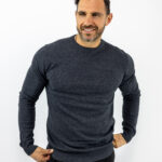 Μπλούζα Regular Fit Πλεκτή Μονόχρωμη Γκρί