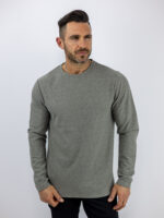 Μπλούζα Regular Fit Μονόχρωμη Γκρί