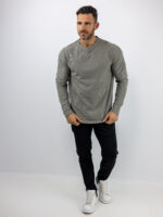 Μπλούζα Regular Fit Μονόχρωμη Γκρί