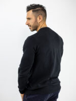 Πουλόβερ Slim Fit Μονόχρωμο Μαύρο