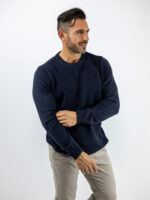Πουλόβερ Regular Fit Μονόχρωμο Navy