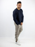 Πουλόβερ Regular Fit Μονόχρωμο Navy
