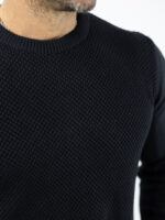 Πουλόβερ Regular Fit Μονόχρωμο Μαύρο