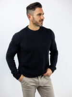 Πουλόβερ Regular Fit Μονόχρωμο Μαύρο