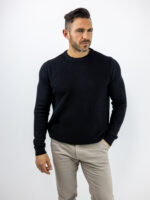 Πουλόβερ Regular Fit Μονόχρωμο Μαύρο