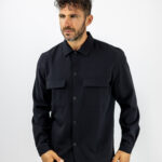 Παντελόνι Cargo Army Set Μαύρο & Πουκάμισο Regular Fit Μαύρο