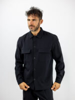 Παντελόνι Cargo Army Set Μαύρο & Πουκάμισο Regular Fit Μαύρο