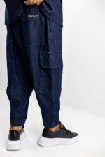 Jean Cargo Balloon & Jean Πουκάμισο Oversized Μπλέ
