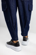 Jean Cargo Balloon & Jean Πουκάμισο Oversized Μπλέ