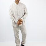 Παντελόνι Jogger Loose Fit & Πουκάμισο Regular Fit Μπέζ