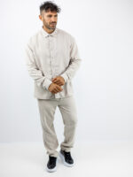 Παντελόνι Jogger Loose Fit & Πουκάμισο Regular Fit Μπέζ