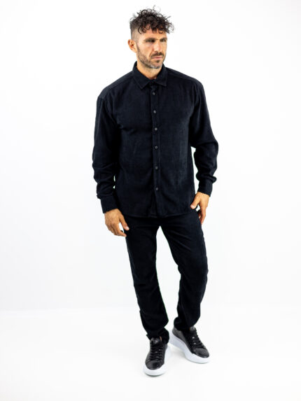 Παντελόνι Jogger Loose Fit & Πουκάμισο Regular Fit Μαύρο