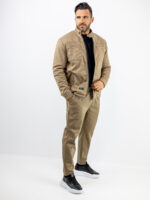 Zακέτα Regular Fit & Παντελόνι Jogger Loose Fit Μπέζ