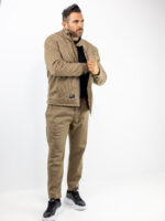 Zακέτα Regular Fit & Παντελόνι Jogger Loose Fit Μπέζ