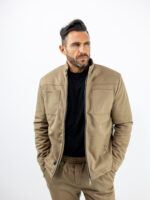 Zακέτα Regular Fit & Παντελόνι Jogger Loose Fit Μπέζ