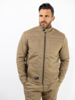 Zακέτα Regular Fit & Παντελόνι Jogger Loose Fit Μπέζ