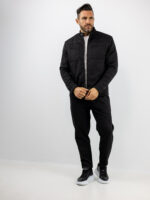 Zακέτα Regular Fit & Παντελόνι Jogger Loose Fit Μαύρο