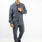 Jean Παντελόνι Jogger Loose Fit & Jean Πουκάμισο Regular Fit Γκρί