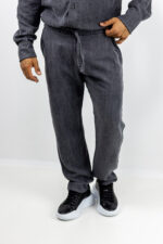 Jean Παντελόνι Jogger Loose Fit & Jean Πουκάμισο Regular Fit Γκρί