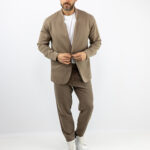 Παντελόνι Jogger Loose Fit & Σακάκι Overshirt Καφέ