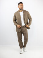 Παντελόνι Jogger Loose Fit & Σακάκι Overshirt Καφέ