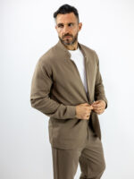 Παντελόνι Jogger Loose Fit & Σακάκι Overshirt Καφέ