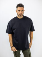 T-Shirt Oversized Μονόχρωμο Μαύρο
