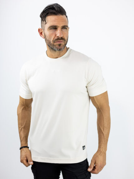 T-Shirt Technikal Regular Fit Μπέζ