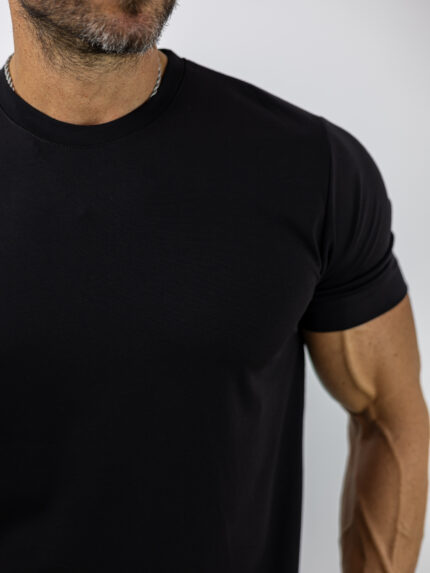 T-Shirt Technikal Regular Fit Μαύρο