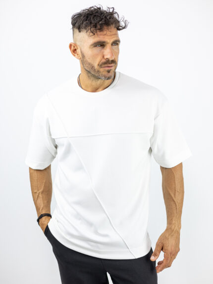 T-Shirt Oversized Μονόχρωμο Λευκό