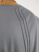 T-Shirt Overzised Μονόχρωμο Γκρί