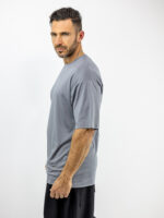 T-Shirt Overzised Μονόχρωμο Γκρί