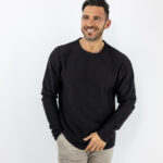 Μπλούζα Regular Fit Μονόχρωμη Μαύρη