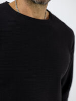 Μπλούζα Regular Fit Μονόχρωμη Μαύρη