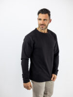 Μπλούζα Regular Fit Μονόχρωμη Μαύρη