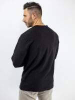 Μπλούζα Regular Fit Μονόχρωμη Μαύρη