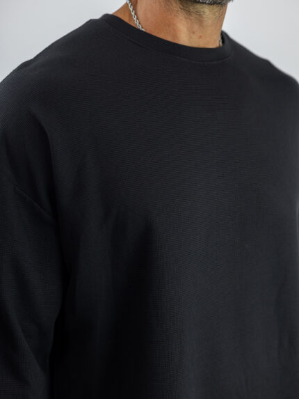 T-Shirt Oversized Μονόχρωμο Μαύρο