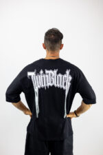 T-Shirt Oversized & Στάμπα Πίσω Μαύρη