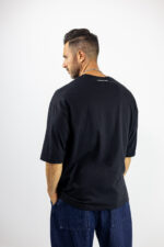 T-Shirt Oversized & Στάμπα Μαύρο