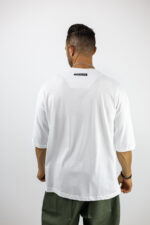 T-Shirt Oversized & Στάμπα Μπροστά Λευκό