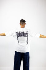 T-Shirt Oversized & Στάμπα Πίσω Λευκό