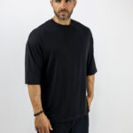 T-Shirt Ovesized Μονόχρωμο Μαύρο