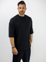 T-Shirt Ovesized Μονόχρωμο Μαύρο