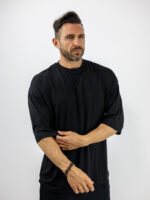 T-Shirt Ovesized Μονόχρωμο Μαύρο
